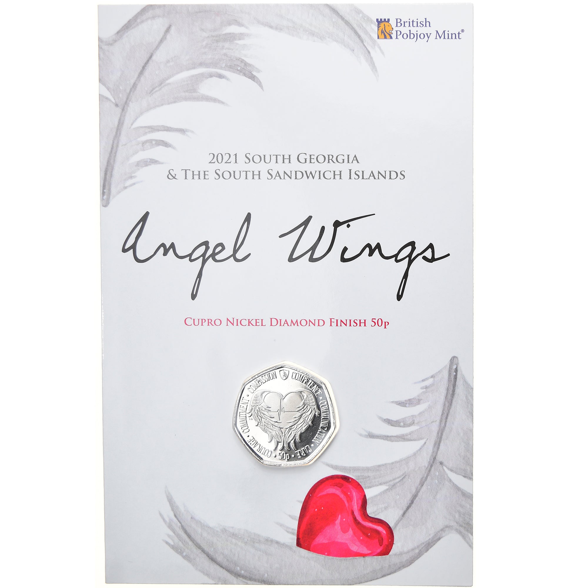 Moneda, Islas Georgias del Sur y Sandwich del Sur, Angel Wings, 50 Pence, 2021