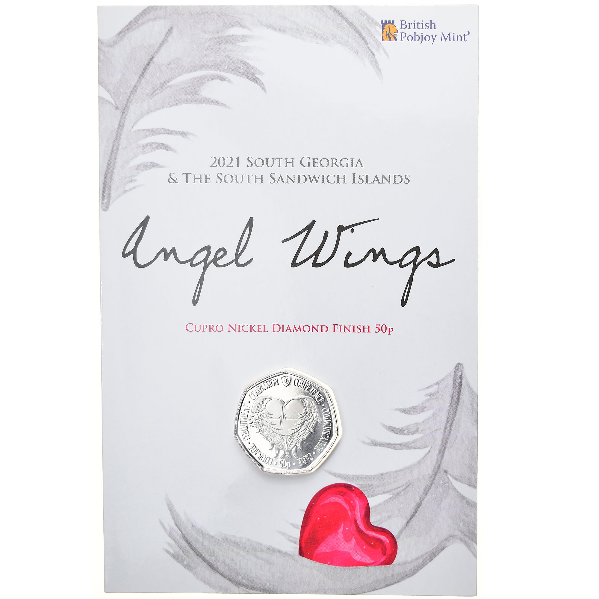 Monnaie, South Georgia and the South Sandwich Islands, Angel Wings, 50 Pence