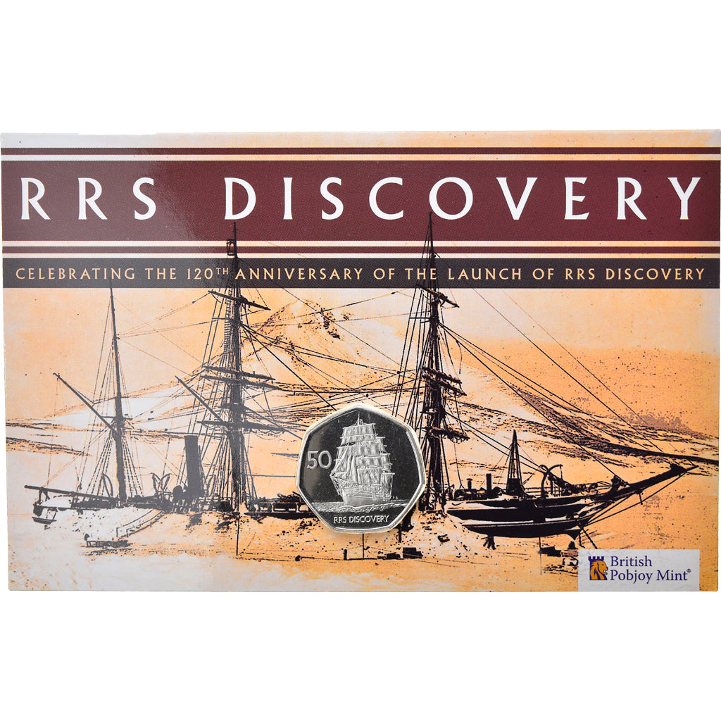 Coin, South Georgia and the South Sandwich Islands, RRS Discovery, 50 Pence
