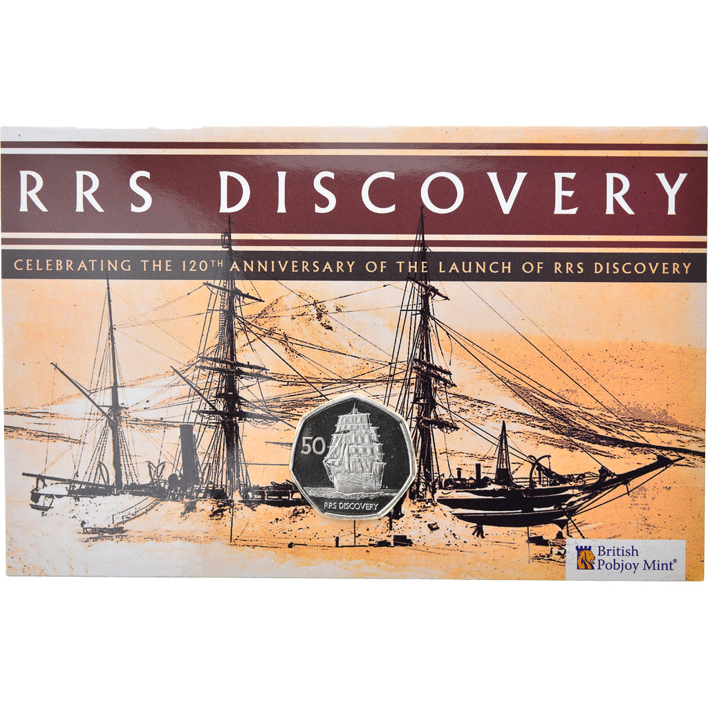 Moneta, Georgia del Sud e Isole Sandwich Meridionali, RRS Discovery, 50 Pence