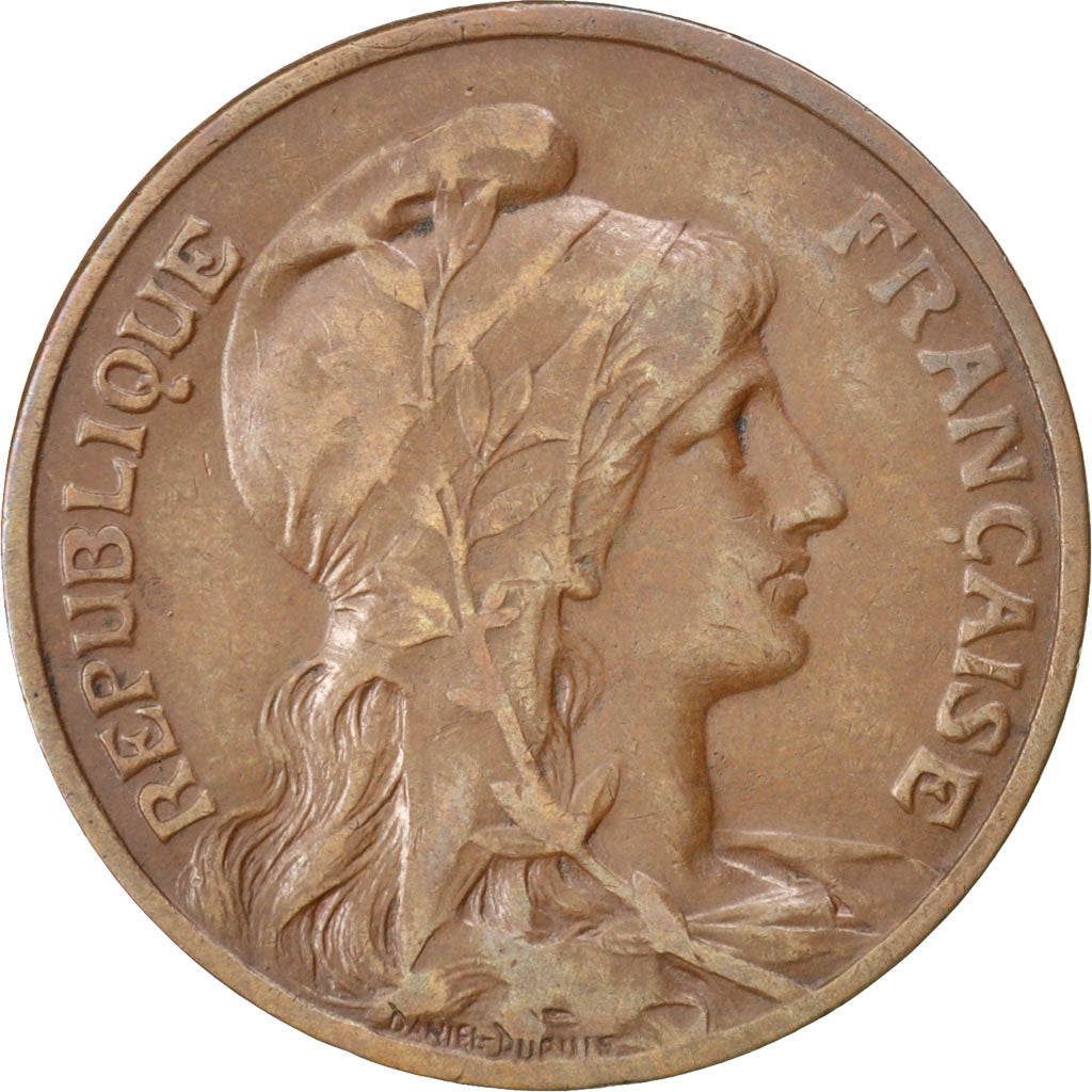 FRANCE, Dupuis, 10 Centimes, 1914, Paris, KM #843, EF(40-45), Bronze, 30,...