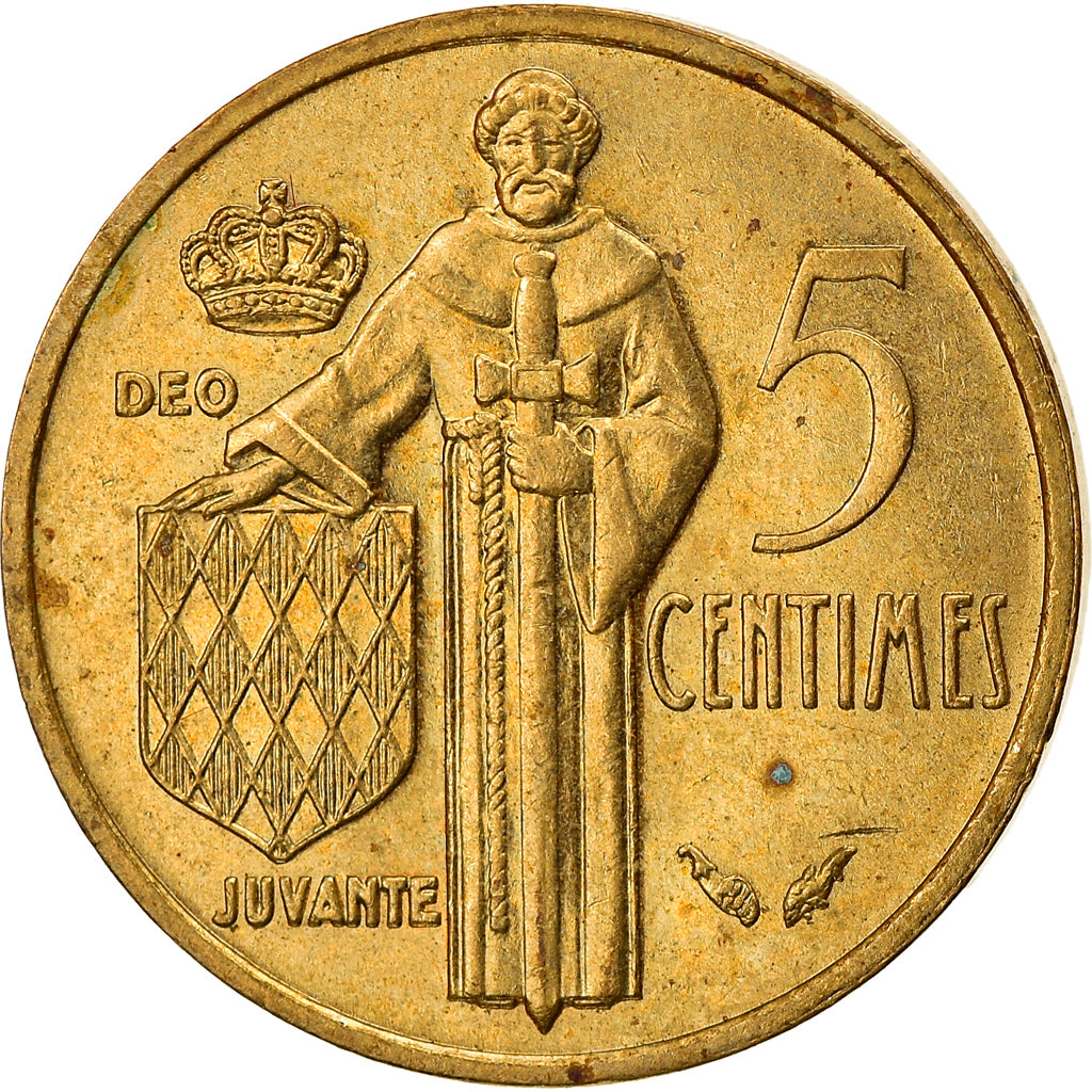 Monnaie, Monaco, Rainier III, 5 Centimes, 1977, TTB, Aluminum-Bronze, Gadoury:MC