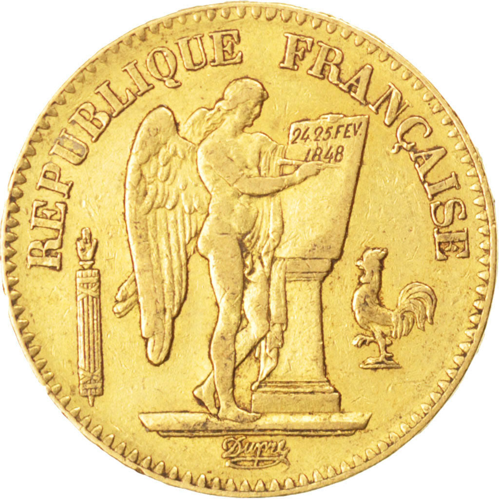 IIème République, 20 Francs Or Génie 1848 A, KM 757