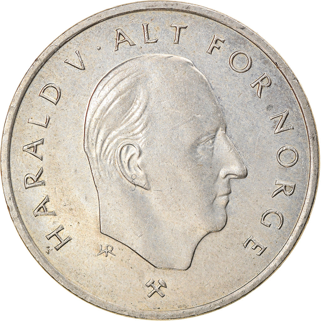 Coin, Norway, Harald V, Krone, 1992, EF(40-45), Copper-nickel, KM:436