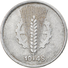 Moneda, REPÚBLICA DEMOCRÁTICA ALEMANA, 5 Pfennig, 1948, Berlin, MBC, Aluminio