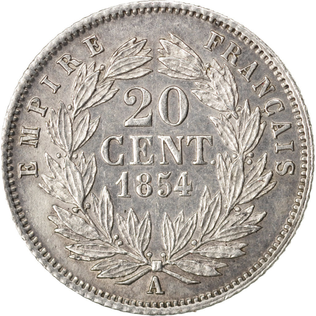 Moneta, Francia, Napoleon III, Napoléon III, 20 Centimes, 1854, Paris, BB+