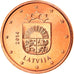 Latvia, Euro Cent, 2014, MS(64), Copper Plated Steel
