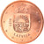 Letónia, 5 Euro Cent, 2014, MS(64), Aço Cromado a Cobre