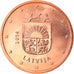 Letonia, 5 Euro Cent, 2014, SC+, Cobre chapado en acero