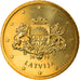 Łotwa, 50 Euro Cent, 2014, MS(64), Mosiądz