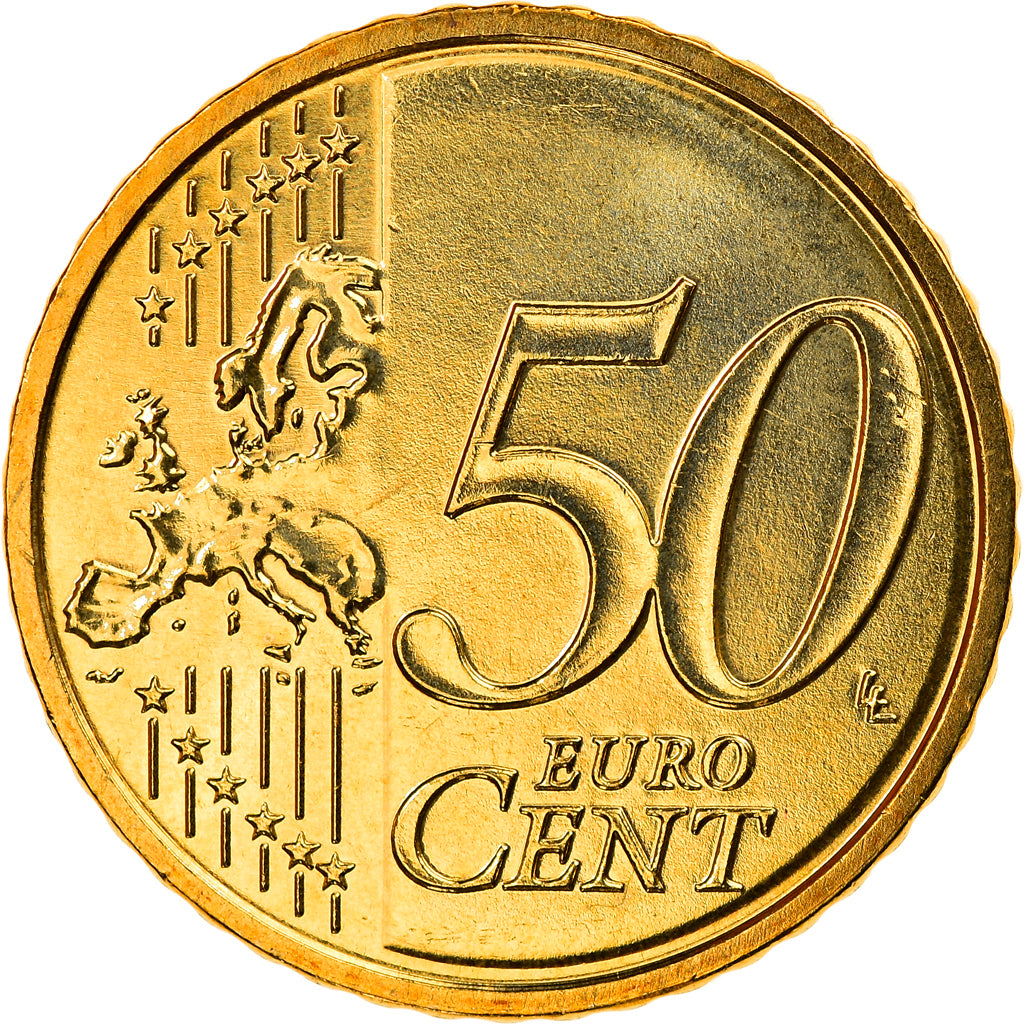 Łotwa, 50 Euro Cent, 2014, MS(64), Mosiądz