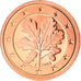 République fédérale allemande, 2 Euro Cent, 2002, Stuttgart, FDC, Copper