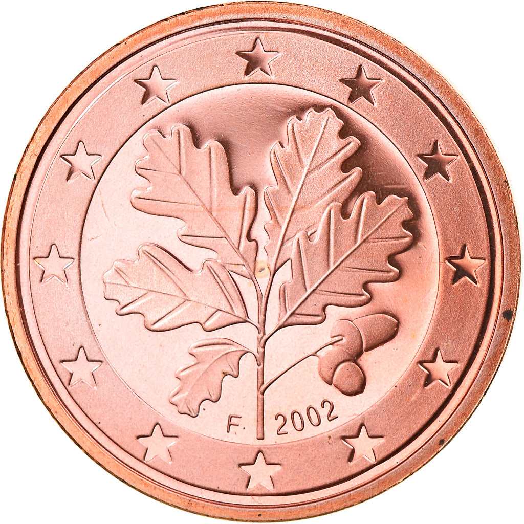 GERMANIA - REPUBBLICA FEDERALE, 5 Euro Cent, 2002, Stuttgart, FDC, Acciaio