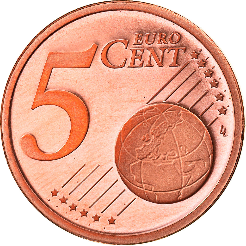 GERMANIA - REPUBBLICA FEDERALE, 5 Euro Cent, 2002, Stuttgart, FDC, Acciaio