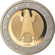 Niemcy - RFN, 2 Euro, 2002, Stuttgart, MS(65-70), Bimetaliczny, KM:214