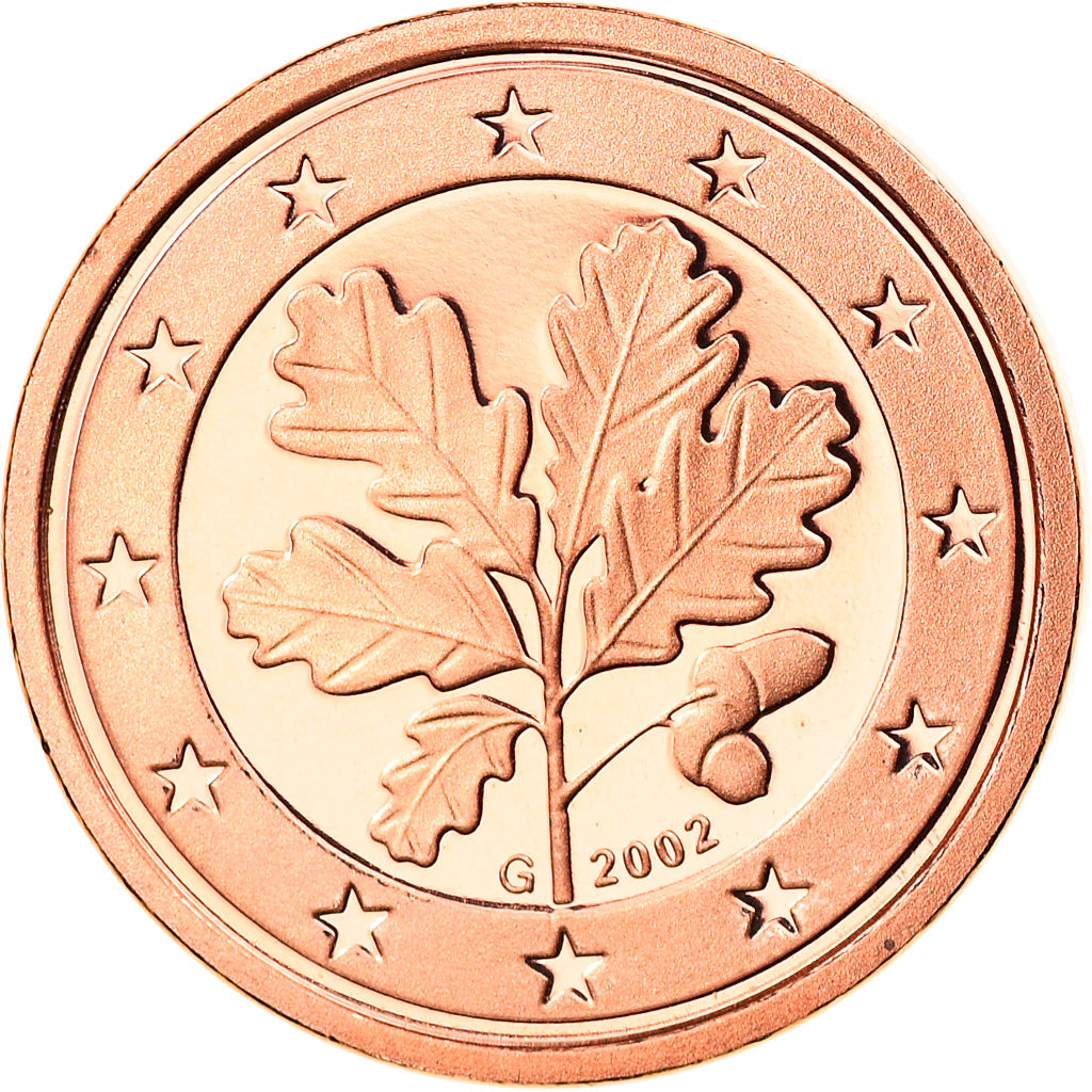 GERMANY - FEDERAL REPUBLIC, Euro Cent, 2002, Karlsruhe, MS(65-70), Copper Plated
