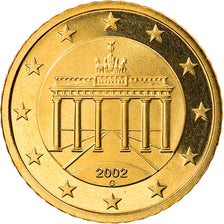 GERMANY - FEDERAL REPUBLIC, 50 Euro Cent, 2002, Karlsruhe, MS(65-70), Brass