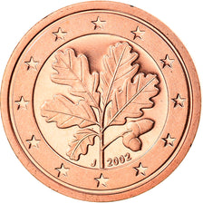 GERMANY - FEDERAL REPUBLIC, Euro Cent, 2002, Hambourg, MS(65-70), Copper Plated