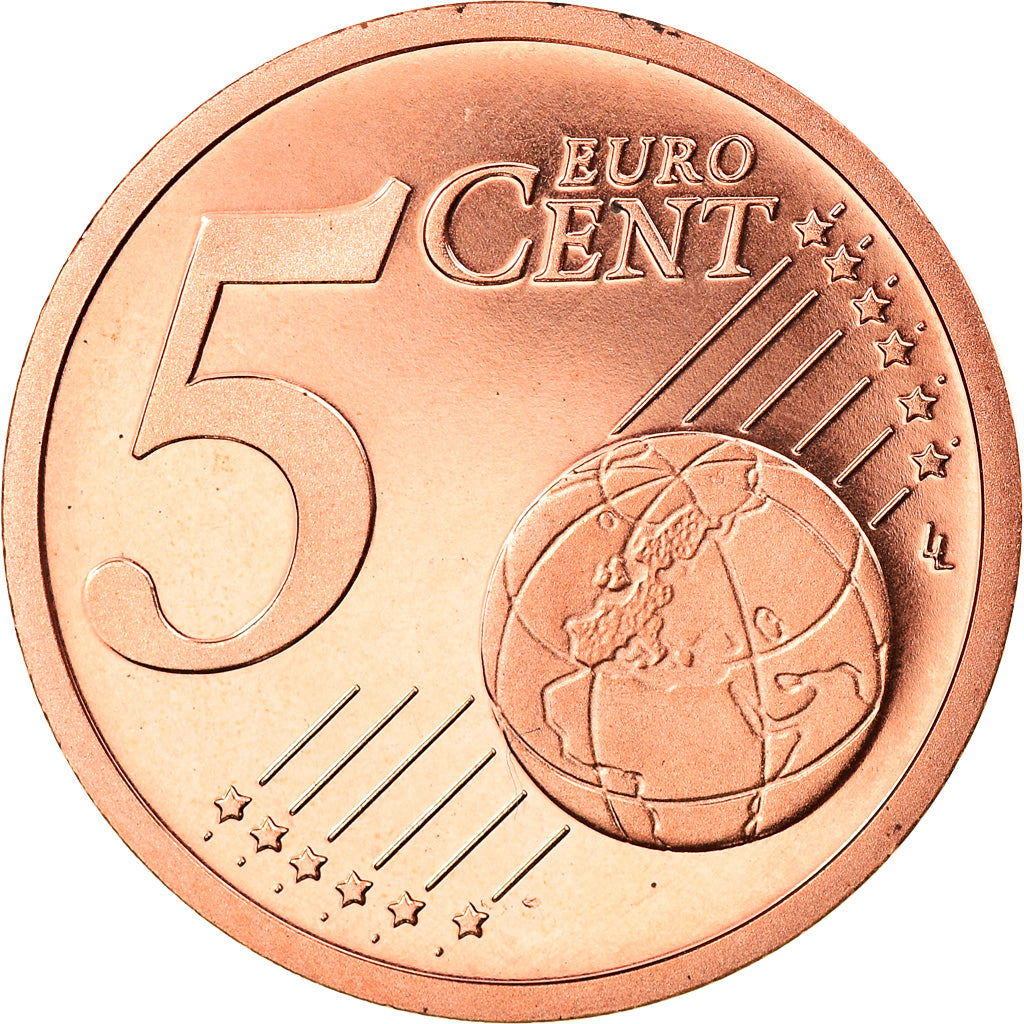 GERMANY - FEDERAL REPUBLIC, 5 Euro Cent, 2002, Hambourg, MS(65-70), Copper