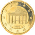 GERMANY - FEDERAL REPUBLIC, 20 Euro Cent, 2002, Hambourg, MS(65-70), Brass