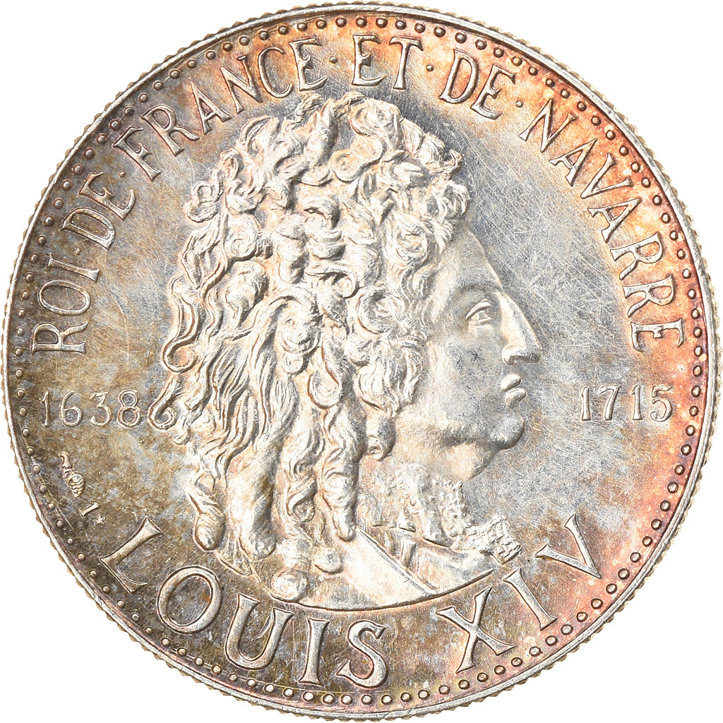 France, Medal, Louis XIV, Roi de France et de Navarre, History, 1980, MS(63)