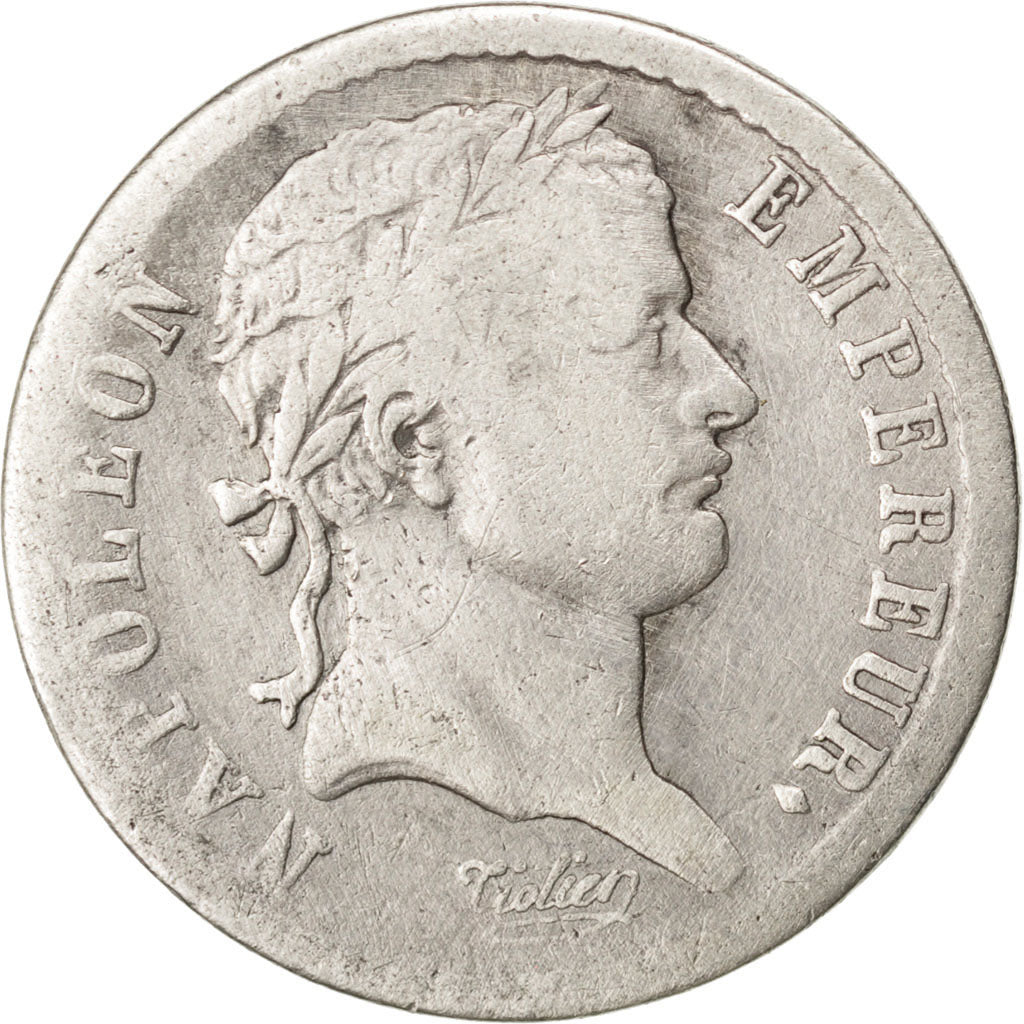 FRANCE, Napoléon I, 1/2 Franc, 1808, Paris, KM #680.1, F(12-15), Silver, Gadoury