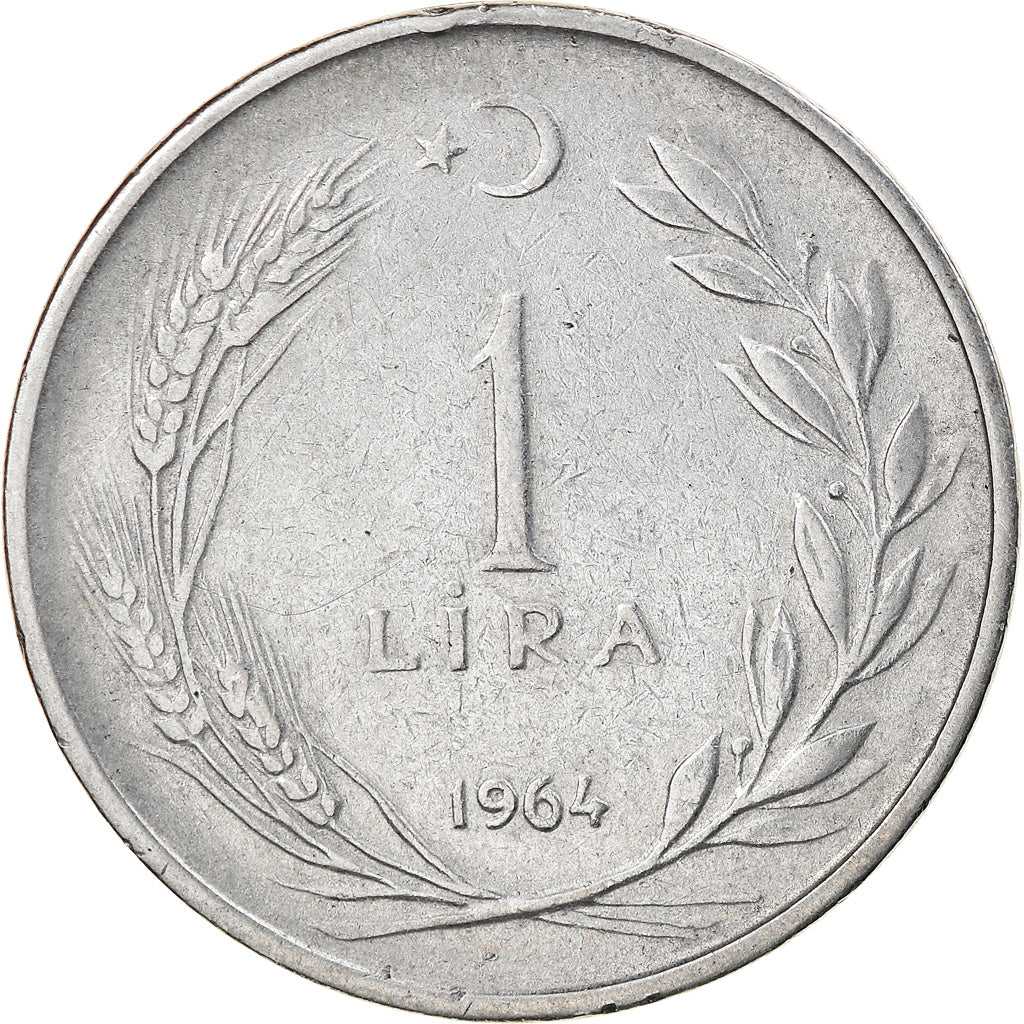 Moneta, Turchia, Lira, 1964, BB, Acciaio inossidabile, KM:889a.1