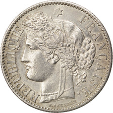 FRANCE, Cérès, 2 Francs, 1871, Paris, KM #817.1, AU(55-58), Silver, 27, Gadoury 