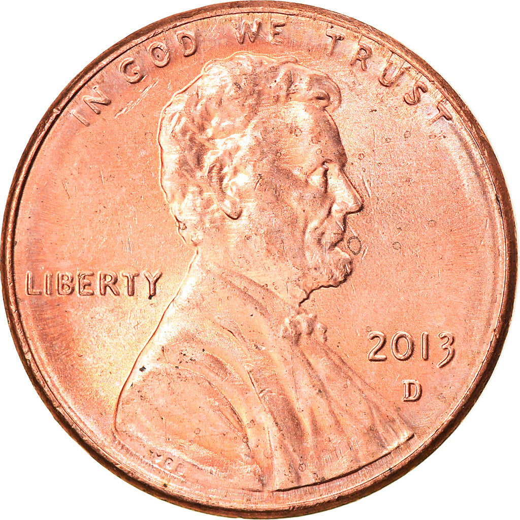Coin, United States, Cent, 2013, Denver, EF(40-45), Copper Plated Zinc