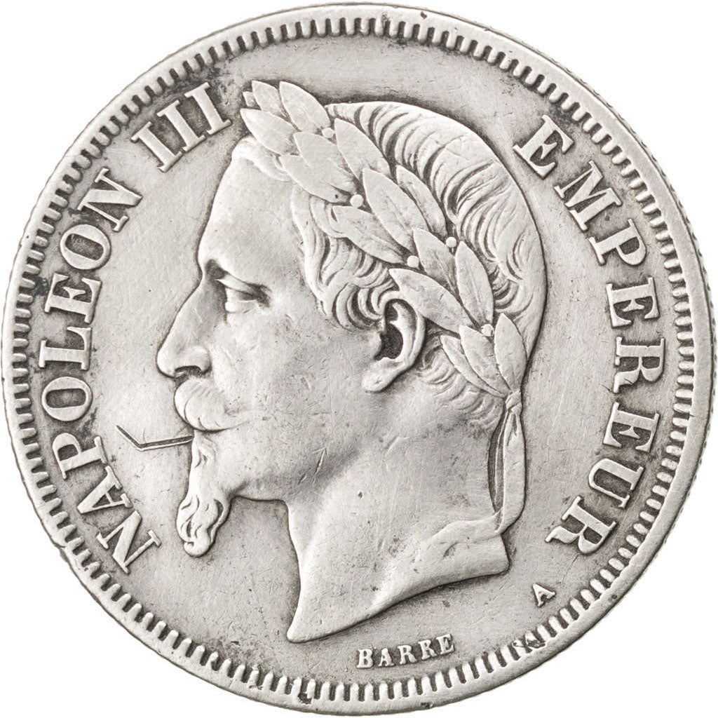 Second Empire, 2 Francs Napoléon III tête laurée 1870 A, KM 807.1