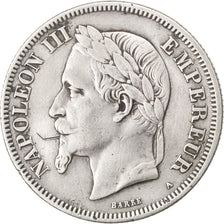 Second Empire, 2 Francs Napoléon III tête laurée 1870 A, KM 807.1