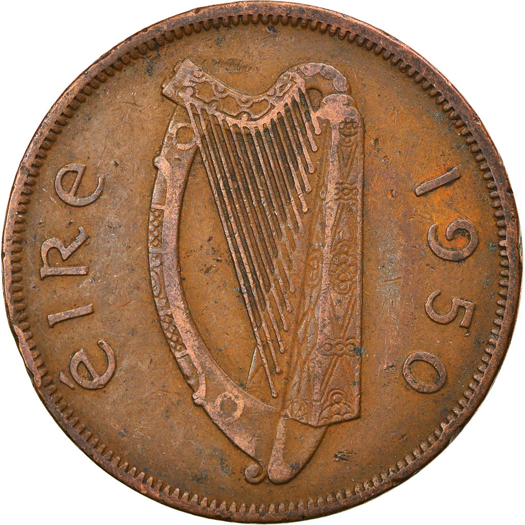 Coin, IRELAND REPUBLIC, Penny, 1950, EF(40-45), Bronze, KM:11