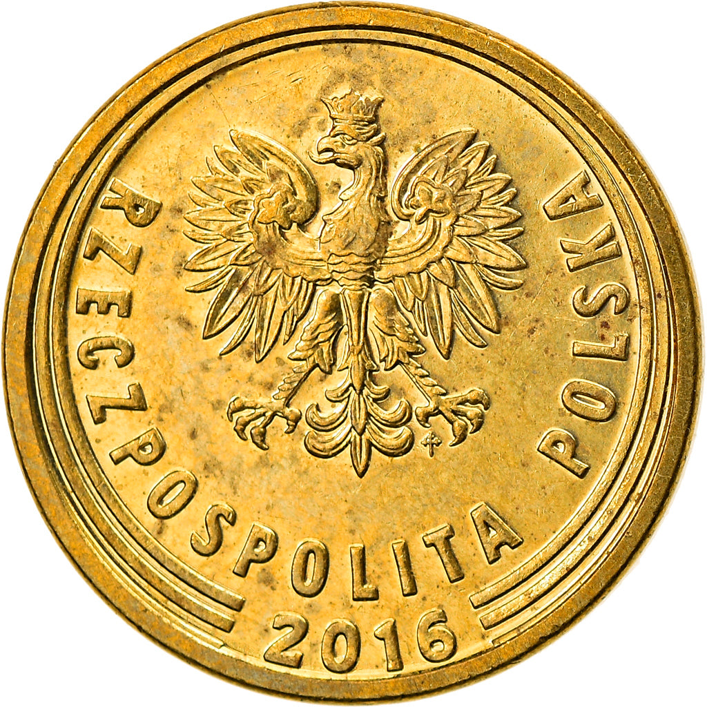Münze, Polen, 2 Grosze, 2016, Warsaw, SS, Messing, KM:277