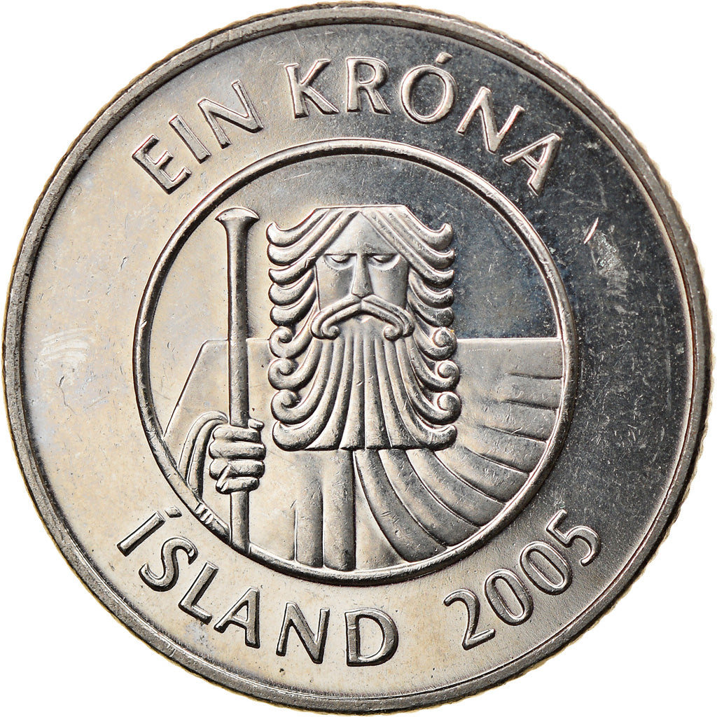 Moneta, Islanda, Krona, 2005, BB, Acciaio placcato nichel, KM:27A