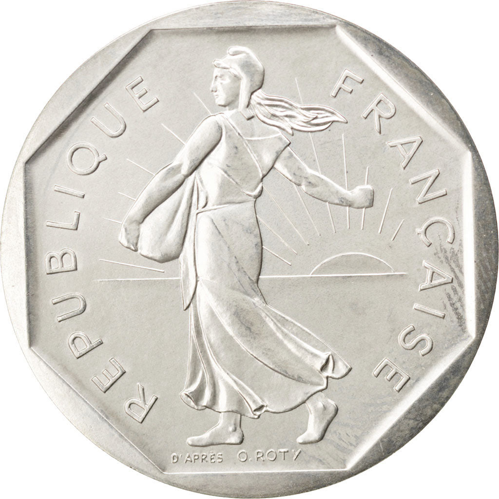 FRANCE, 2 Francs, 1980, KM #P672, MS(63), Silver, Gadoury #123.P2, 18.06