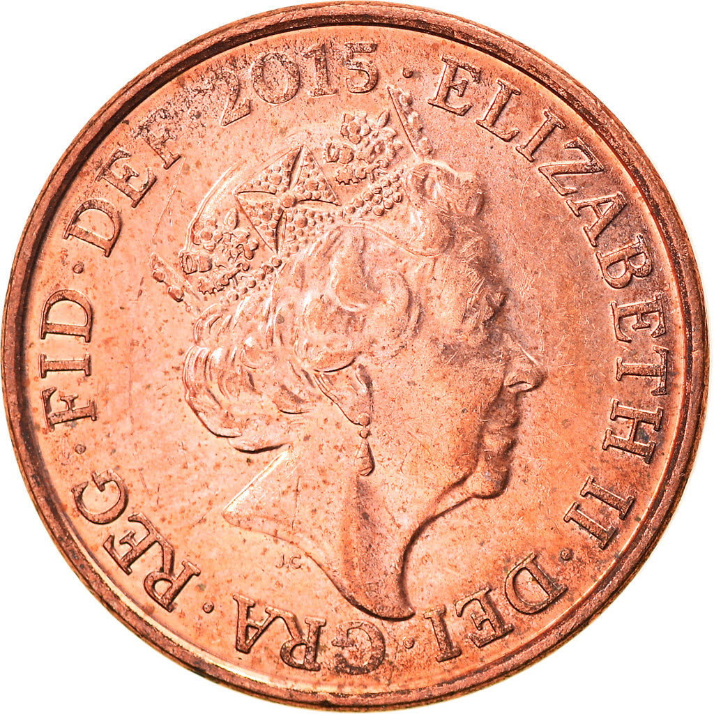 Coin, Great Britain, Elizabeth II, Penny, 2015, EF(40-45), Copper Plated Steel
