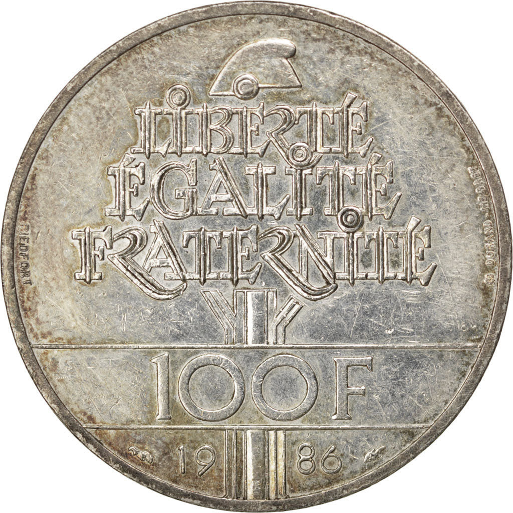 FRANCE, 100 Francs, 1986, KM #P972, EF(40-45), Silver, Gadoury #235.P1, 29.99