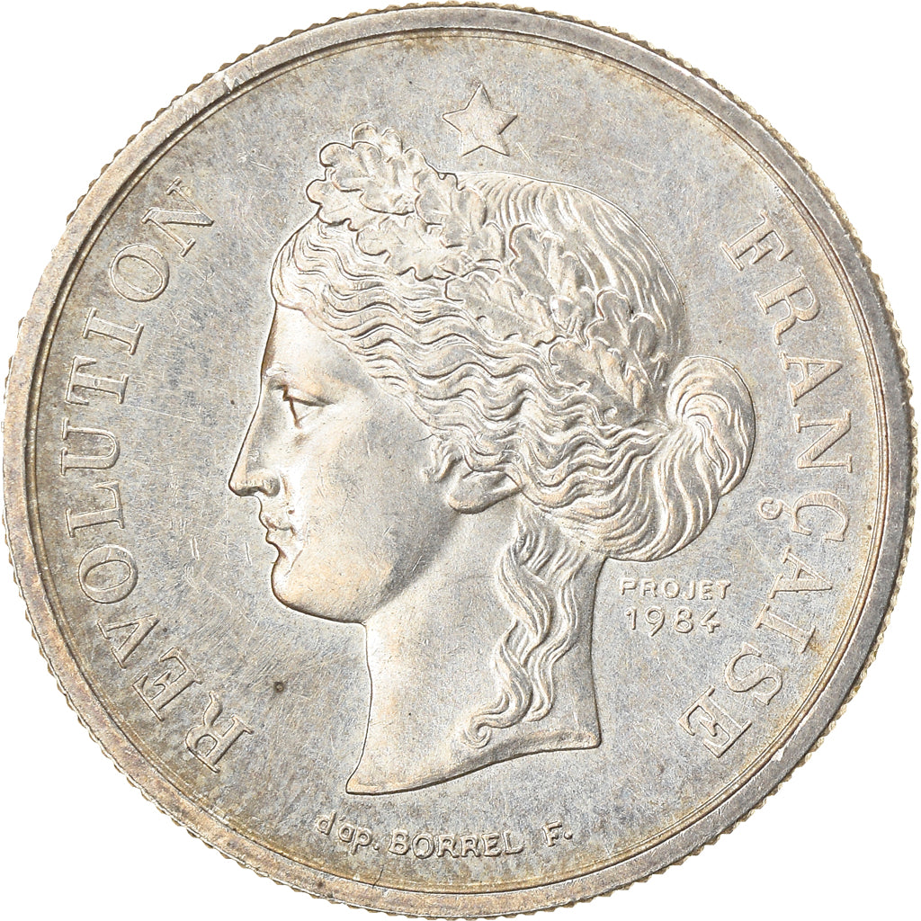 France, Medal, Bicentenaire de la Révolution Française, History, 1989, Borrel