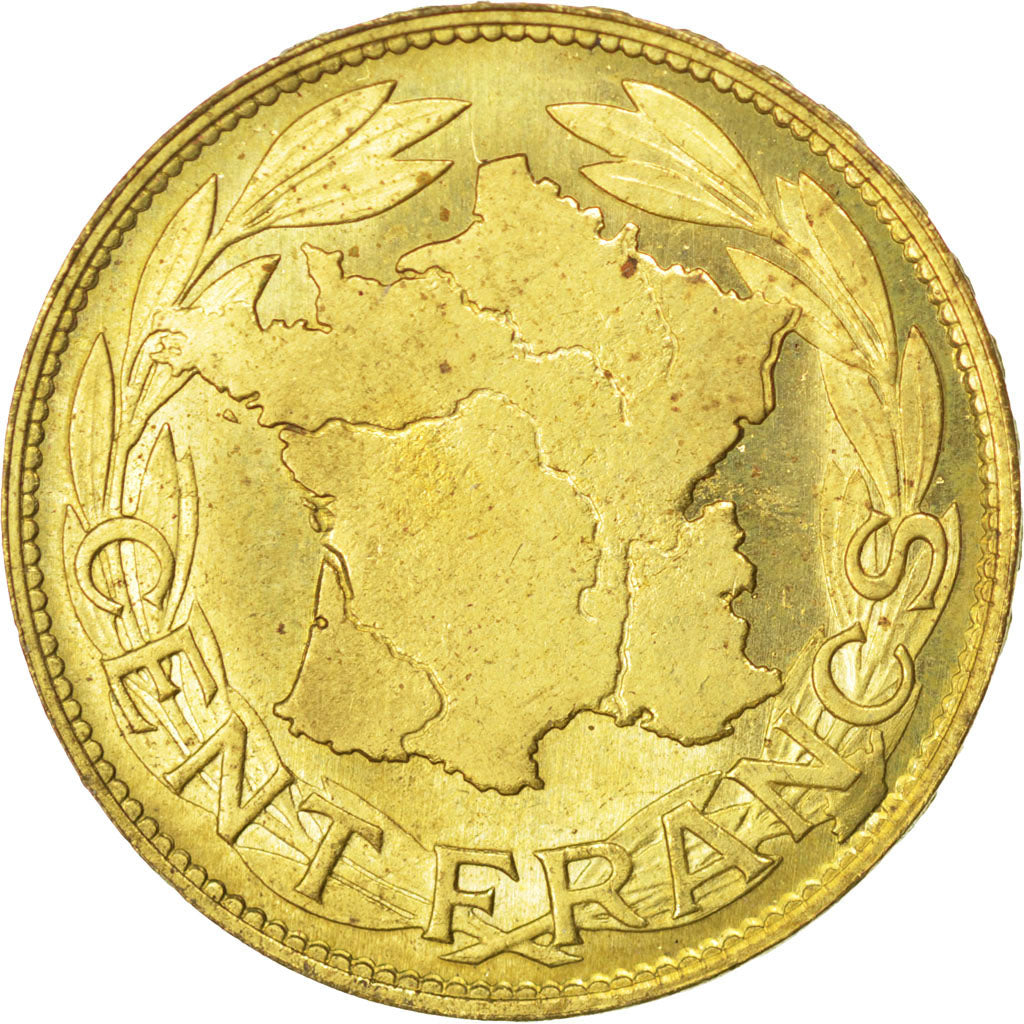 FRANCE, 100 Francs, 1929, AU(55-58), Cupro-Aluminium, Gadoury #279.4, 3.39