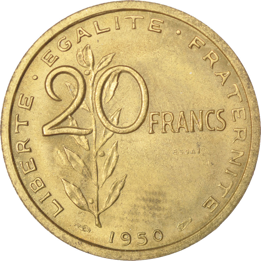 Monnaie, France, 20 Francs, 1950, SUP+, Cupro-Aluminium, KM:Pn113, Gadoury:207.2