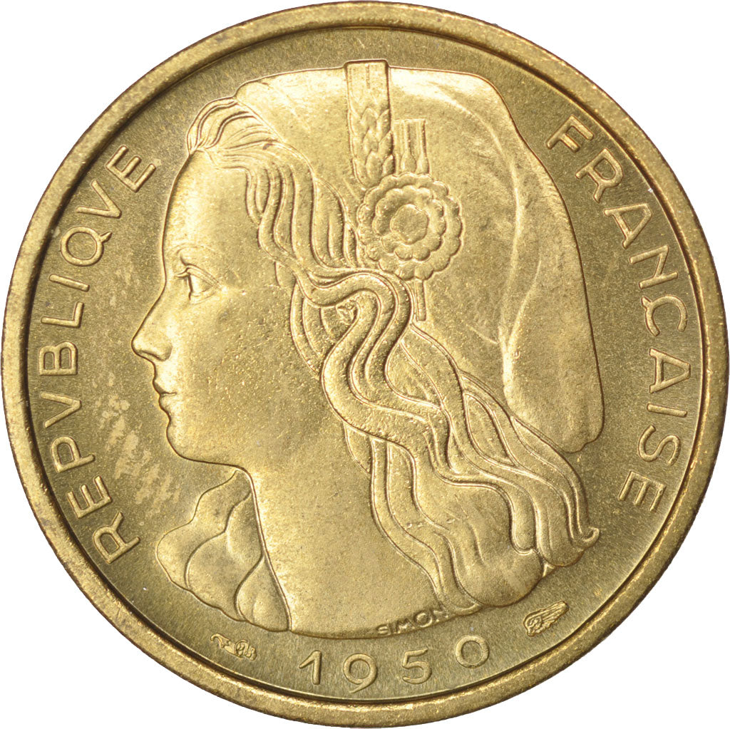 FRANCE, 20 Francs, 1950, KM #Pn111, MS(63), Cupro-Aluminium, Gadoury #209.2,...