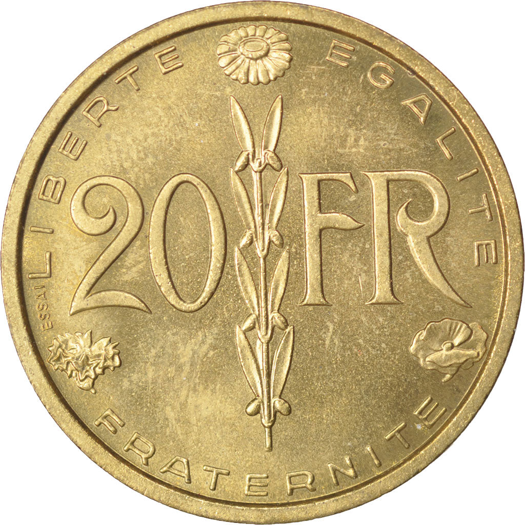 FRANCE, 20 Francs, 1950, KM #Pn111, MS(63), Cupro-Aluminium, Gadoury #209.2,...