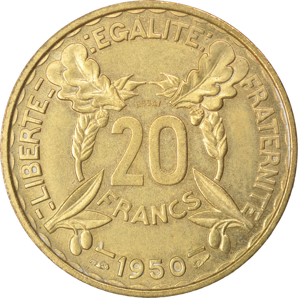 Monnaie, France, 20 Francs, 1950, SUP+, Cupro-Aluminium, KM:Pn114, Gadoury:210.2