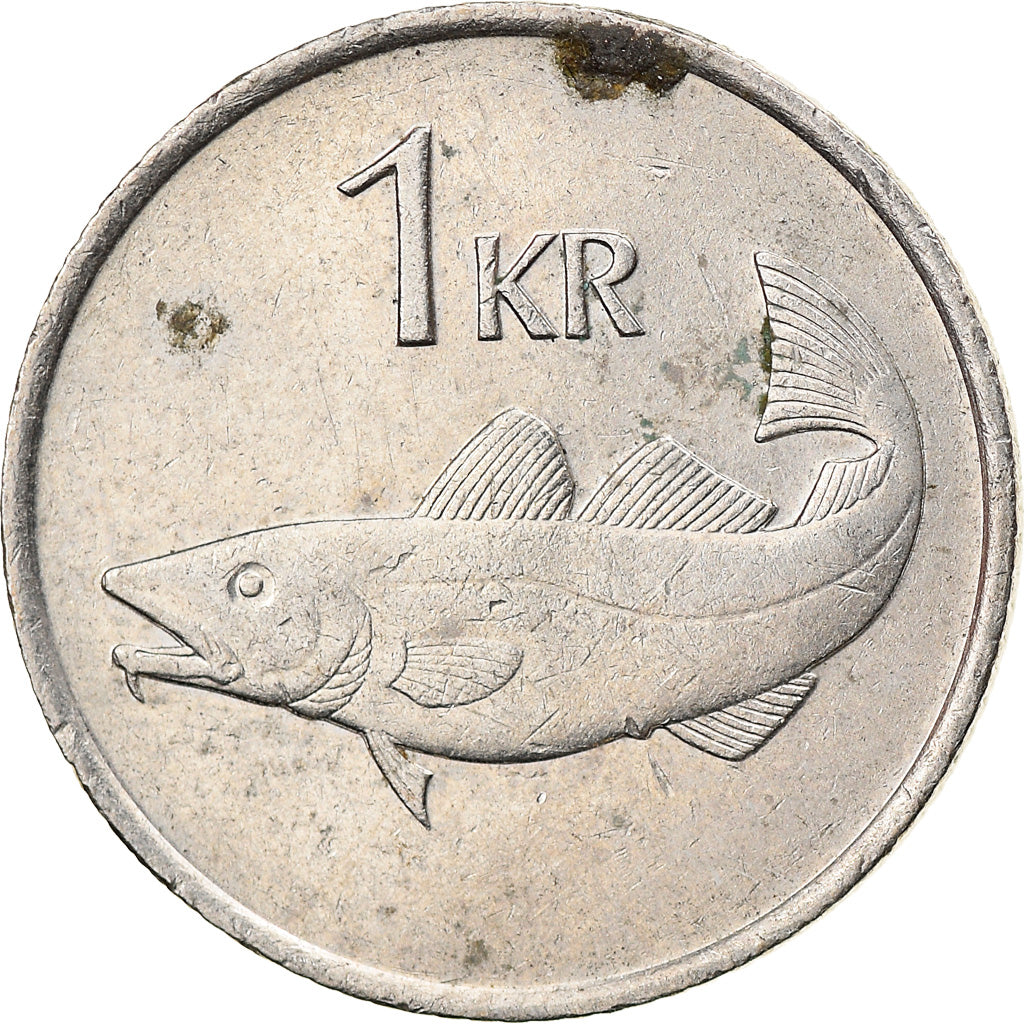 Moneda, Islandia, Krona, 1984, MBC, Cobre - níquel, KM:27