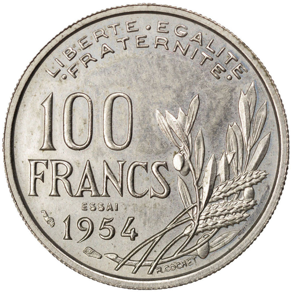 Münze, Frankreich, 100 Francs, 1954, VZ, Copper-nickel, KM:E97, Gadoury:897