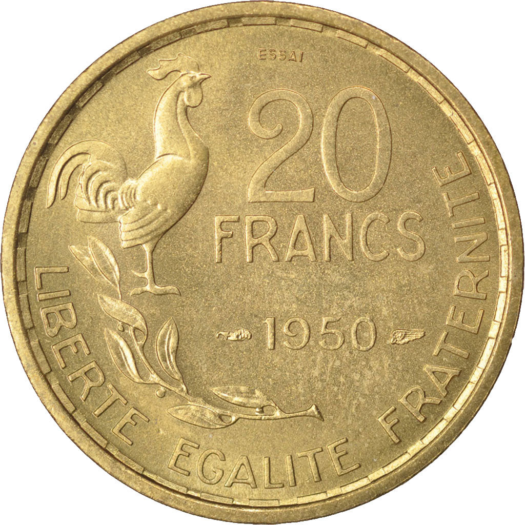 Coin, France, 20 Francs, 1950, MS(63), Aluminum-Bronze, KM:E93, Gadoury:865