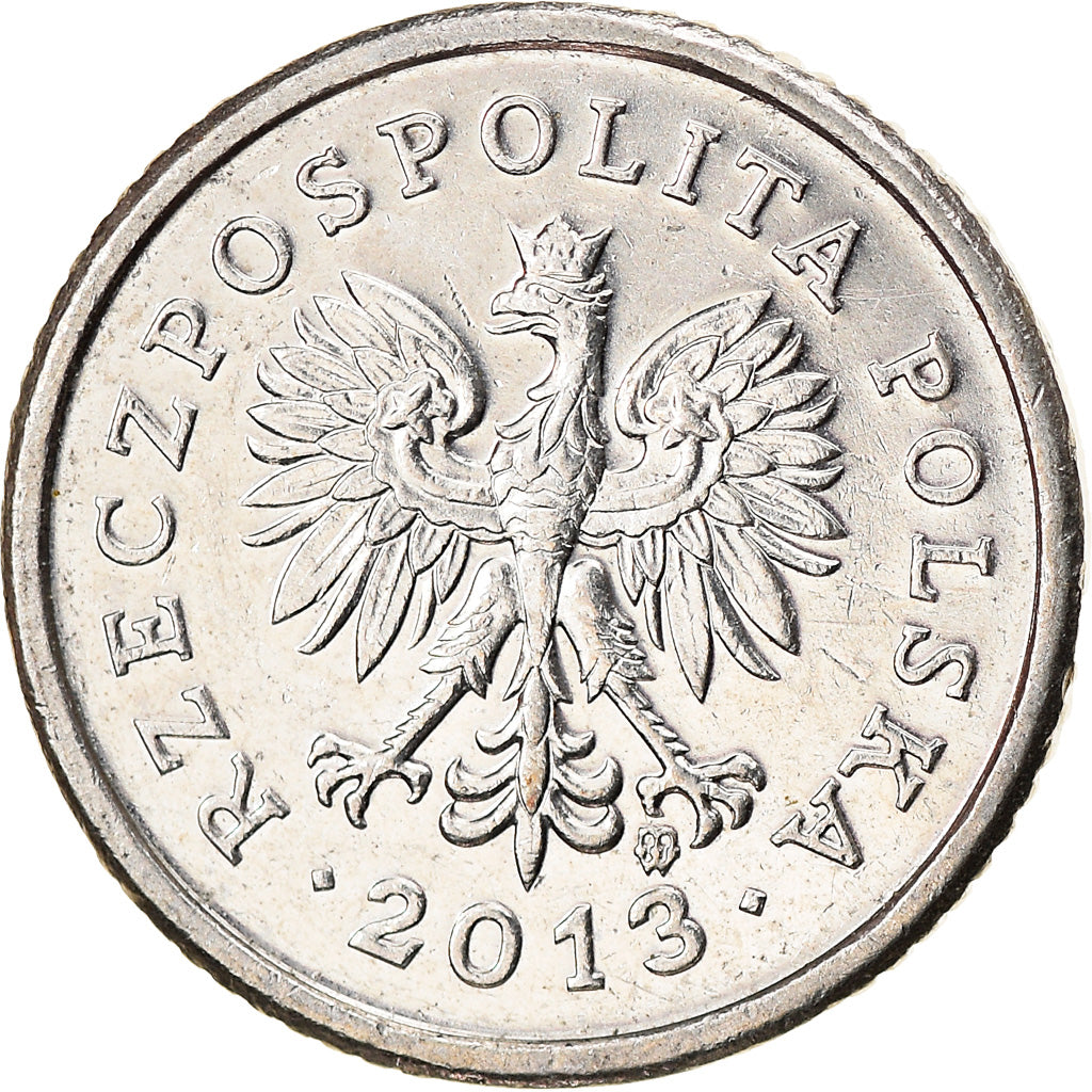 Coin, Poland, 10 Groszy, 2013, Warsaw, EF(40-45), Copper-nickel, KM:279