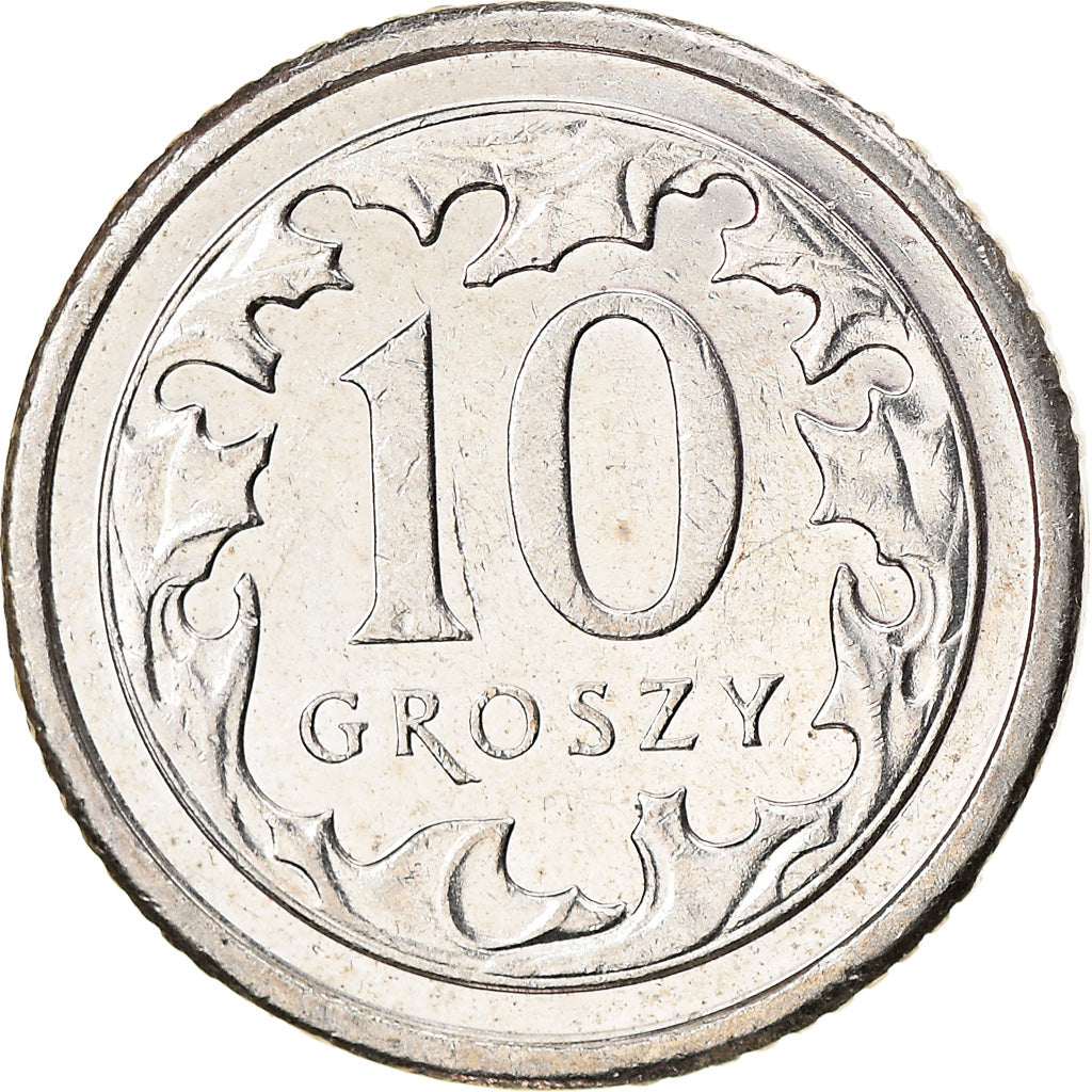 Coin, Poland, 10 Groszy, 2013, Warsaw, EF(40-45), Copper-nickel, KM:279