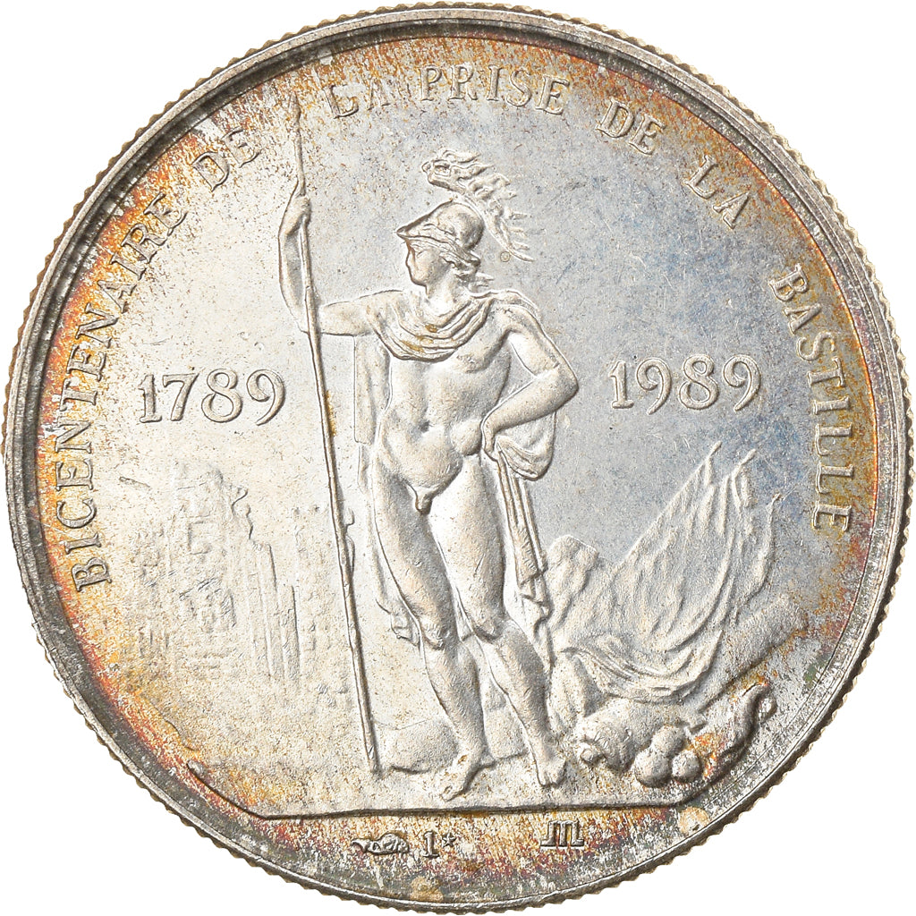 França, Medal, Bicentenaire de la Révolution Française, História, 1989