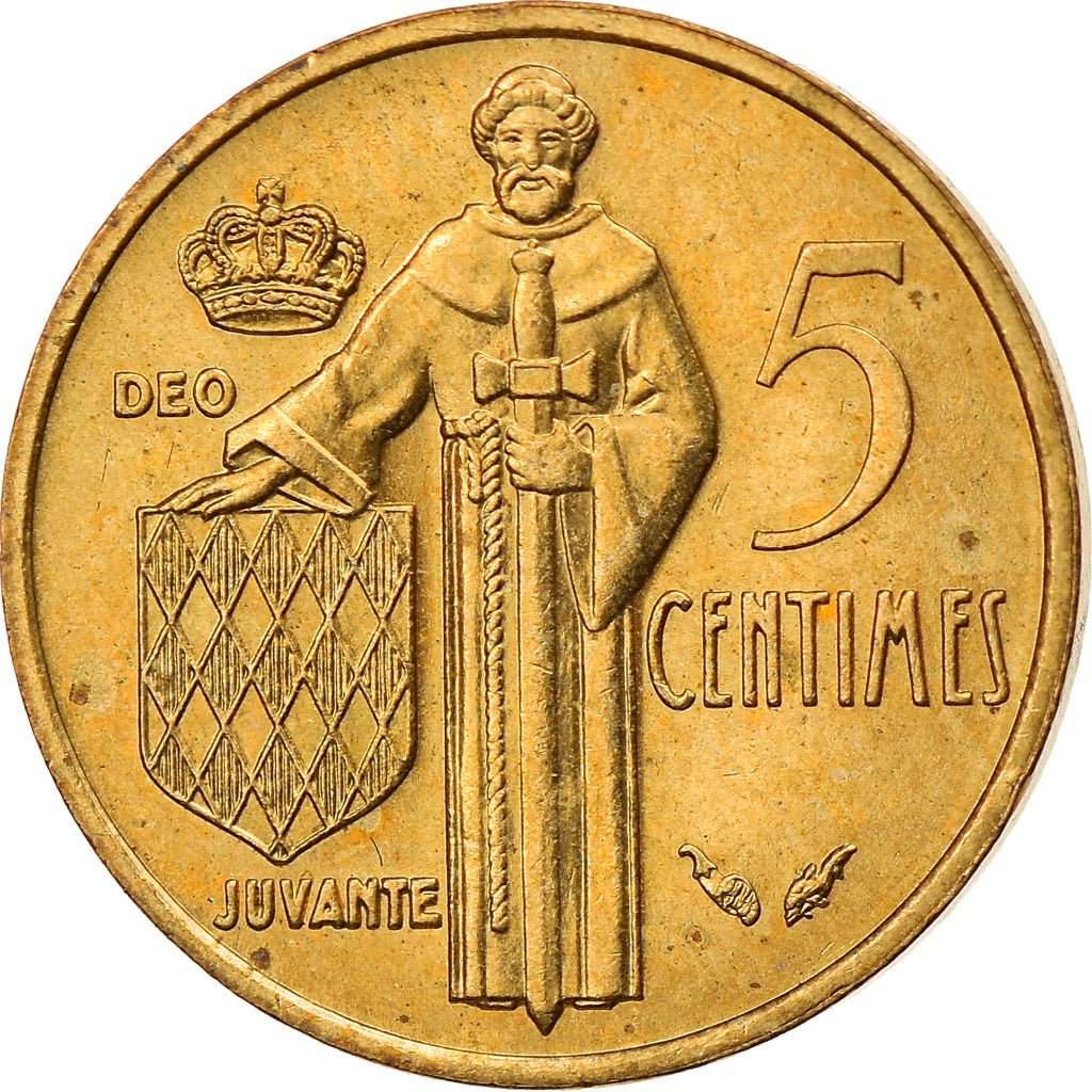 Coin, Monaco, Rainier III, 5 Centimes, 1977, EF(40-45), Aluminum-Bronze, KM:156